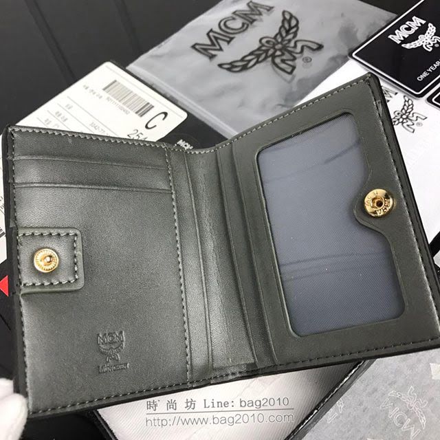 MCM錢包 原單 8014 兔子款兩折錢包 3D絲印圖案 MCM女短錢包 MCM零錢包  mdmc1332